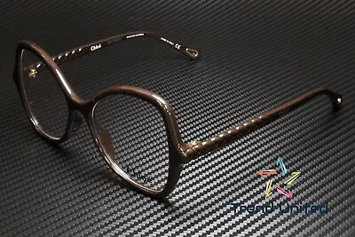 CHLOE CH0004O 004 Cat Eye Brown Shiny Demo Lens 52 Mm Women's Eyeglasses • $115.98