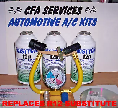 FROSTY COOL 12a REFRIGERANT KIT  / FITS 1995 And OLDER R12 CARS COMPATIBLE =51oz • $69.44