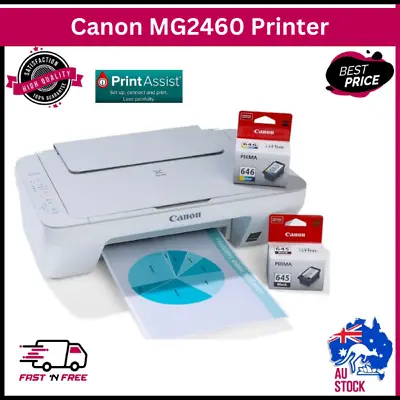 $76.50 • Buy Canon PIXMA HOME MG2460 All-In-One Printer Quiet Full HD Print With Ink