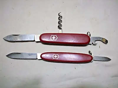 Folding Pocket Knives Two Switzerland Victorinox Rostfrei Bartender &  Office • $18