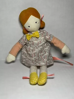 Moulin Roty Les Parisiennes Red Hair Cloth Doll 10  Plush Soft Eyes Dress France • $12