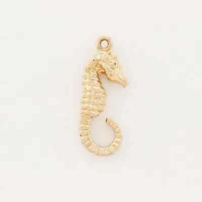 Vintage 14k Yellow Gold 3d Figural Seahorse Charm / Pendant • $174.50