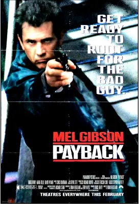 Poster Folded PAYBACK 1999 USA One Sheet Advance Mel Gibson • $4.46