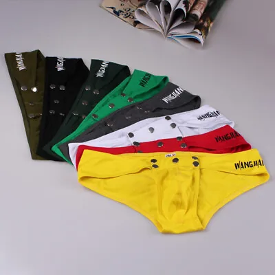 3Pack Men's Underwear Soft Cotton Mid-rise Personality Triangle Panty Underwear • $19.15