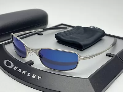 OAKLEY SQUARE WIRE 2.0 Spring Hinge Silver Sunglasses - Lens Ice Iridium • £188.09