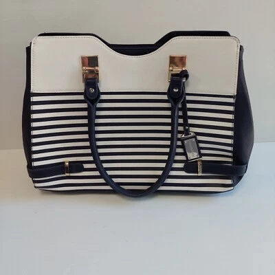 $19.95 • Buy Forever New Blue White Womens Handbag Party Casual Work