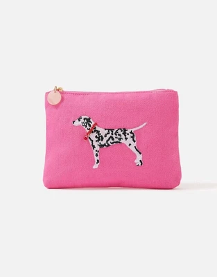 £19.99 • Buy New With Tags Accessorize Beaded Pink Dalmatian Wash Bag Make Up Bag Set 2