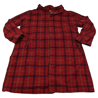 Vintage Pendleton 60s Red Wool Robe Tartan Plaid Pockets Mens Size M *READ • $37.97