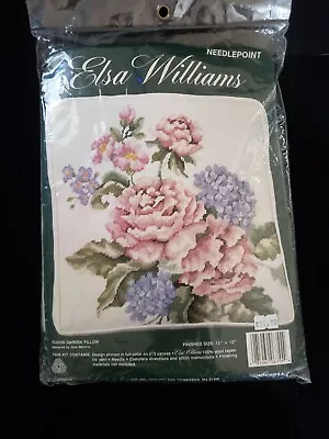SEALED NEW Elsa Williams Tudor Garden Pillow Needlepoint Kit #06355 12”x12” JCA  • $32