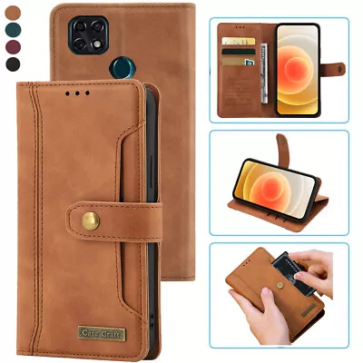 ZTE Blade 20 10 Smart Notebook Style Card CaseLeather Magnetic Flip Phone Case • $9.39