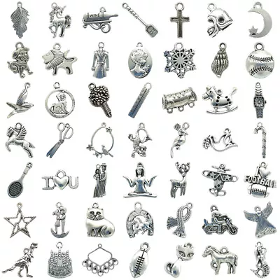 Antique Silver Charms Pendants For Jewelry Making Earrings Necklace NO.651-700 • $0.99