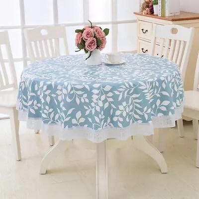 $19.86 • Buy Round Waterproof Oil Proof PVC Table Cloth Cover Home Dining Tablecloth Decor✅