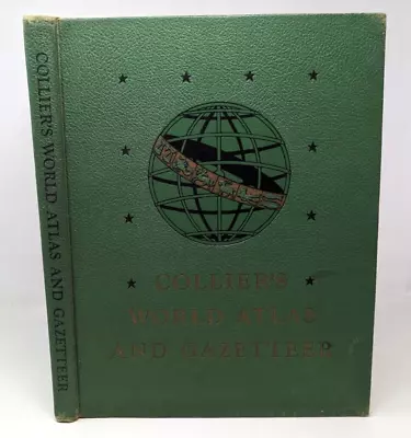 Vintage 1947 Coller's World Atlas And Gazetteer Geographical Hardcover Book M24 • $37.99