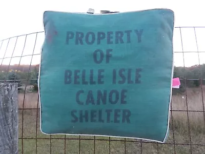 RARE Vintage Belle Isle Canoe Shelter Boat Seat Cushion Souvenir Detroit Mich. • $124.99