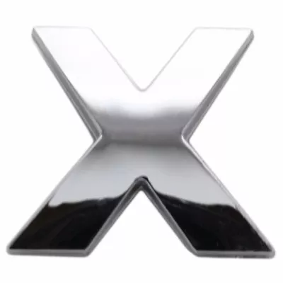 £4 • Buy Chrome 3D Self Adhesive LETTER X Car Badge Emblem Auto Home Sign Sticker Decal