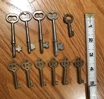 $16.98 • Buy Vintage Key Lock Antique Lot Skeleton Cabinet Corbin