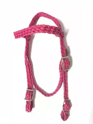 Pony Bridle Miniature Horse Tack Headstall Fuschia • $40