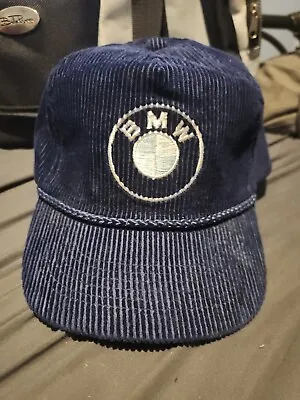 Vintage BMW Corduroy Embroidered Adjustable Hat CLEAN!! Smoke/pet Free Home! • $84.99