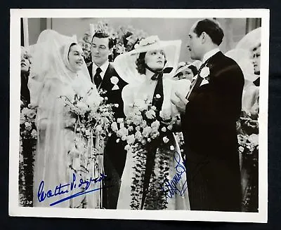 Walter Pidgeon Myrna Loy - Man Proof 1938 - Signed Autograph *Hollywood Posters* • $125