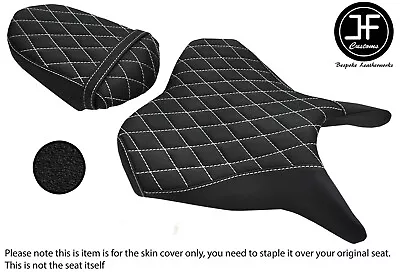 Dsg4 White St Grip Vinyl Custom For Suzuki B King 07-12 Front Rear Seat Cover • $354.59