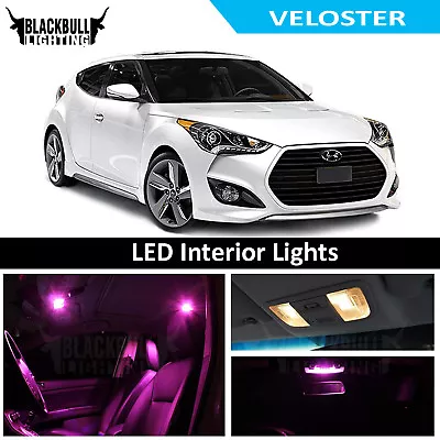 Pink LED Interior Lights Replacement Kit For 2011-2017 Hyundai Veloster 8 Bulbs • $15.49