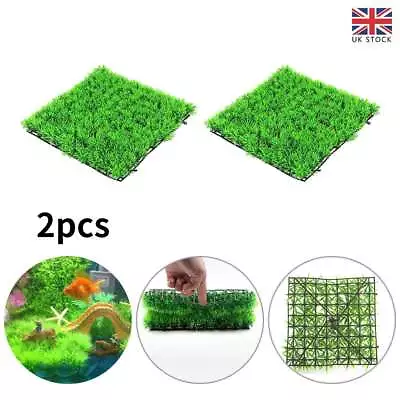 Plant Aquarium Fish Tank Water Aquatic Lawn Decor Landscap Fake Grass Artificial • £7