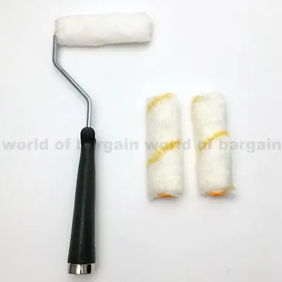 4  Inch Mini Paint Roller Handle With 2 Refills Cover Soft 1/2  NAP Reusable • $8.95