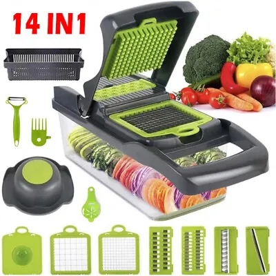 £13.49 • Buy 14-in-1 Vegetable Chopper Mandoline Vegetable Cutter Slicer Food Chopper Kitchen