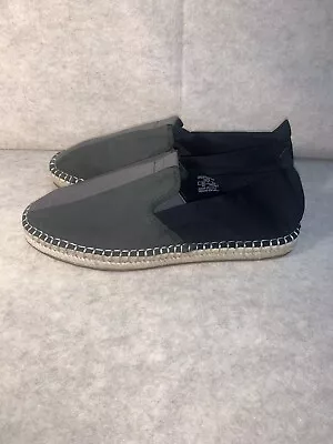 $45 • Buy Men’s Zara CANVAS ESPADRILLES Tan Army Green Olive  Shoes Eu 45 US 11.5