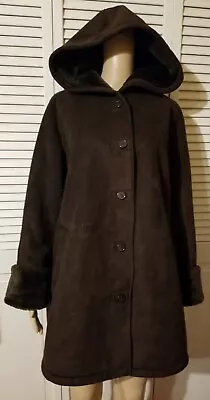 £19.66 • Buy ALL COATS $20! Liz Claiborne Soft Fleece Lined Warm Hooded Coat Brown 1X