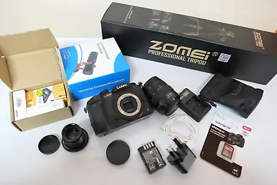 Panasonic Lumix DC-GH5S 4K Digital Camera 12-35 F2.8 MK2 35 F1.7 + MIC TRIPOD • £1249