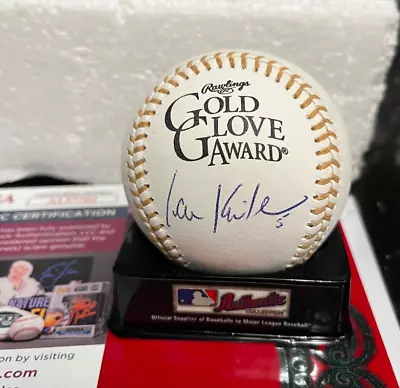 Ian Kinsler Signed Rawlings Gold Glove Baseball Texas Rangers Red Sox JSA COA 02 • $79.99