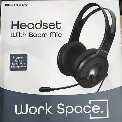 Merkury Innovations MI-H001C-101 Premium Noise Reduction Headset W/ Boom Mic • $24.99