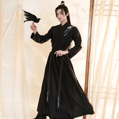 Traditional Chinese Style Hanfu Robes Men Swordsman Stage Clothing Tang Suit • $36.17