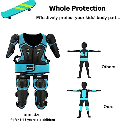 Kids Motorcycle Armor Suit Dirt Bike Gear Full Body Riding Protective Gear Gifts • $50.04