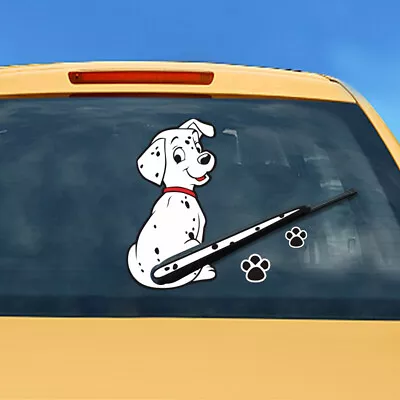 Car Window Wiper Sticker Rear Windshield Decal Lovely Dog Shake Tail Graphics • $12.89