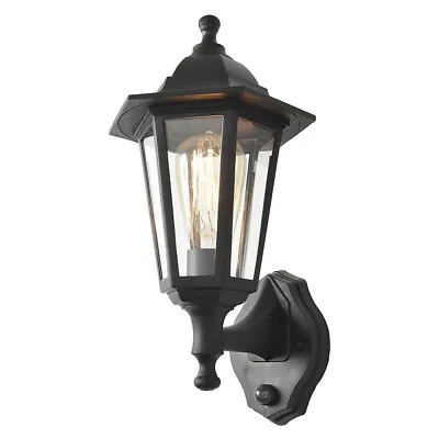 £26.99 • Buy Litecraft Neri Wall Light Outdoor Traditional Lantern With PIR Sensor - Black   