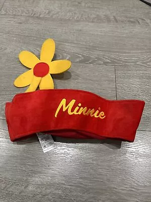 NEW Disney Parks Minnie Mouse Yellow Flower Red Costume Hat - Adult Size • $29.99