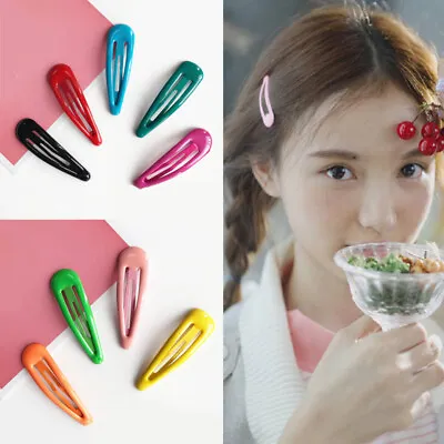 $2.74 • Buy Women Candy Color Hair Clip Snap Barrette Stick Hairpin Hair Accessories Popular