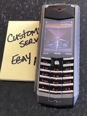 Genuine Vertu Ascent X Carbon Fiber Orange A Must Own Super RARE Brand NEW BOX   • $4537.49