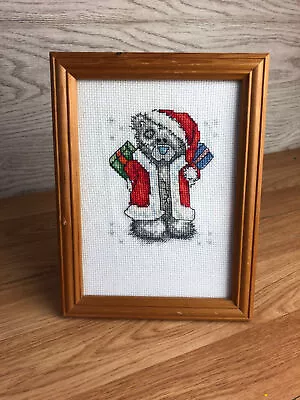 Tatty Teddy Me To You Christmas Finished & Framed Cross Stitch 5  X 7   • £15.29