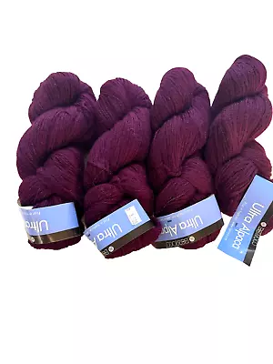 Lot Of 4 Berroco Ultra Alpaca Yarn Color 6259 BEETROOT Plum Color Wool Skeins • $41.88