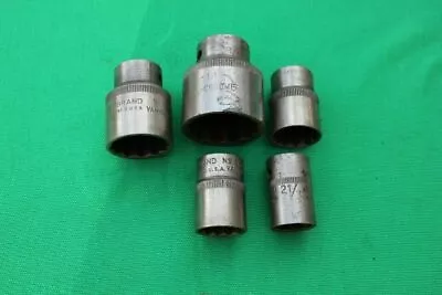 Five  Socket 1/2  Dr. 12-Point  HERBRAND  USA   • $25