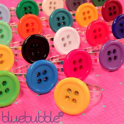 £4 • Buy FUNKY 15mm BUTTON RING CUTE KITSCH RETRO KAWAII POP SEWING EMO SWEET VINTAGE FUN