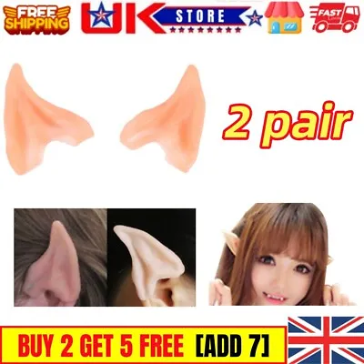 £5.99 • Buy Elf Ears Easy Fit Latex Elf Ears Halloween Party Hobbit Spock Fancy Dress