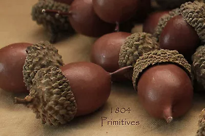 40 Artificial ACORNS With Real Caps ~ Assorted Sizes ~ Fall Harvest Bowl Fillers • $7.25