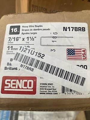 (10000-Pk) Senco Heavy Wire Staples 16 Gauge 7/16  X 1-1/2  N17BRB • $88