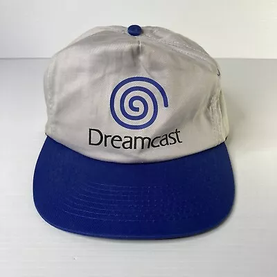 Genuine 1990s Vintage SEGA Dreamcast Cap Adjustable Snapback Blue (Light Stain) • $32.17