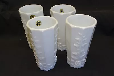 Westmoreland USA Paneled Grape Milk Glass Water Tumbler -Orig. Stickers • $30