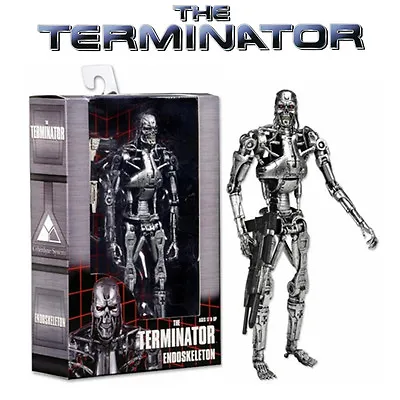 Terminator Classic T-800 Silver Endoskeleton 7  PVC Model Action Figure Toy • $35.96